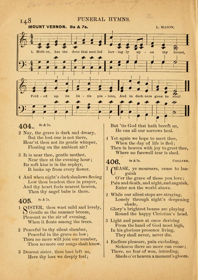 The Primitive Baptist Hymnal: a choice collection of hymns and tunes of early and late composition page 148