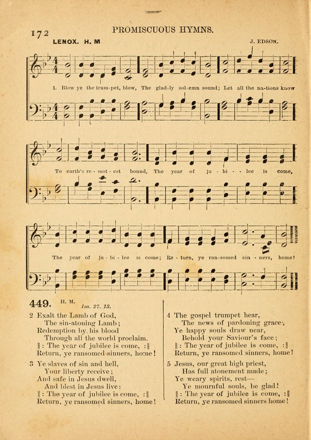 The Primitive Baptist Hymnal: a choice collection of hymns and tunes of early and late composition page 172