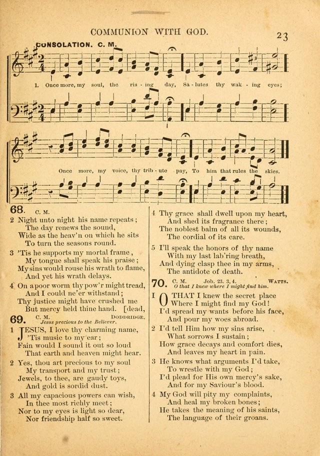 The Primitive Baptist Hymnal: a choice collection of hymns and tunes of early and late composition page 23