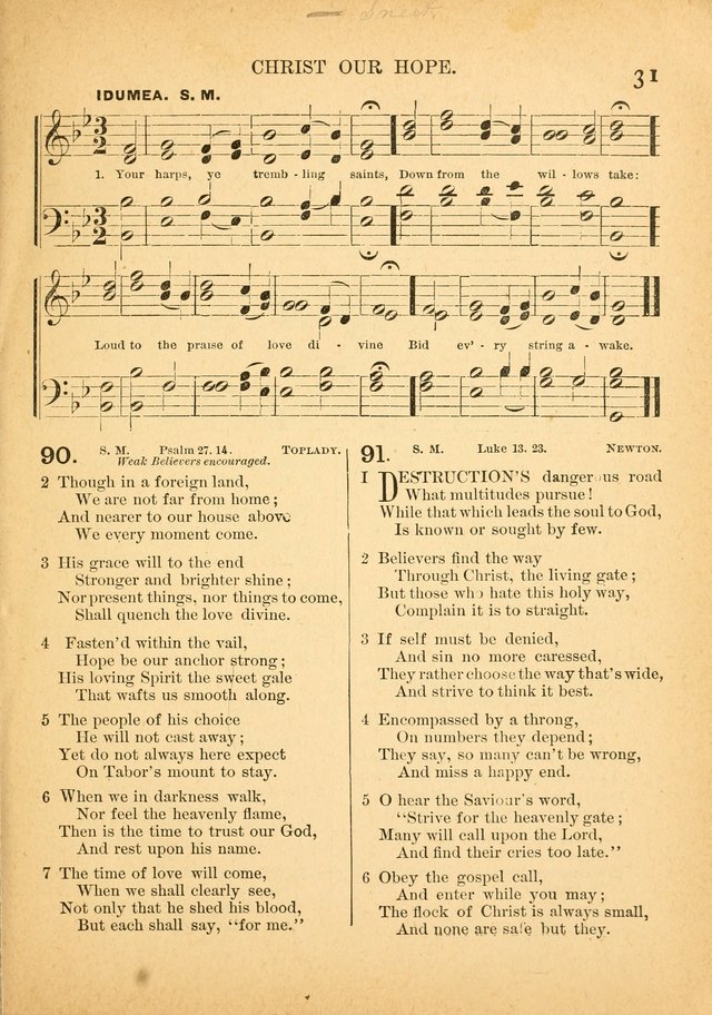 The Primitive Baptist Hymnal: a choice collection of hymns and tunes of early and late composition page 31