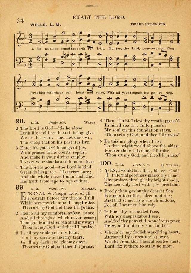 The Primitive Baptist Hymnal: a choice collection of hymns and tunes of early and late composition page 34