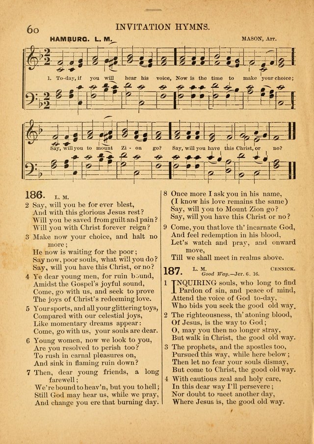 The Primitive Baptist Hymnal: a choice collection of hymns and tunes of early and late composition page 60