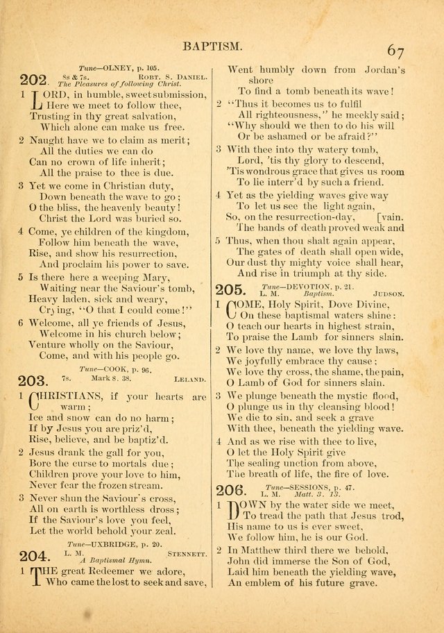 The Primitive Baptist Hymnal: a choice collection of hymns and tunes of early and late composition page 67
