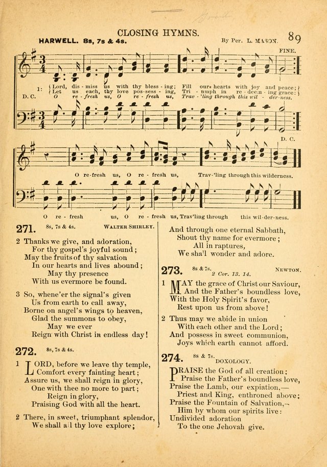 The Primitive Baptist Hymnal: a choice collection of hymns and tunes of early and late composition page 89