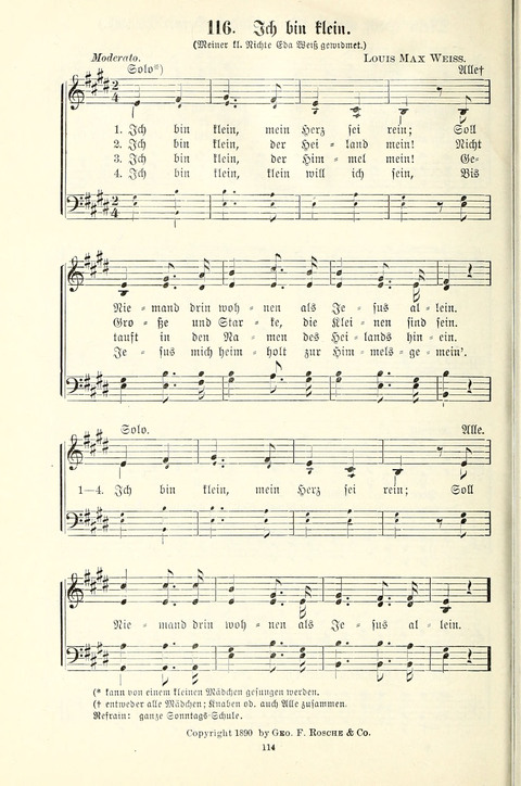 Perlen und Blüthen: Liederbuch zum Gebrauch in der Deutsch-Amerikanischen Sonntags-Schule page 112