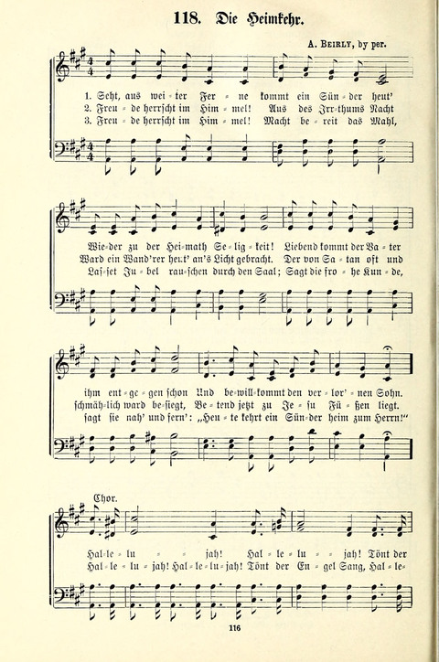 Perlen und Blüthen: Liederbuch zum Gebrauch in der Deutsch-Amerikanischen Sonntags-Schule page 114