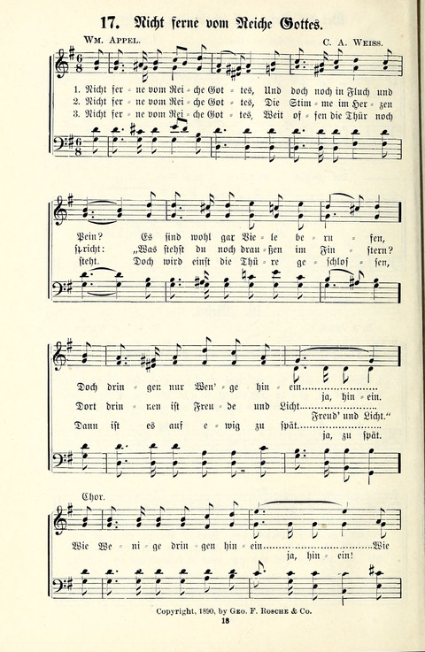 Perlen und Blüthen: Liederbuch zum Gebrauch in der Deutsch-Amerikanischen Sonntags-Schule page 16
