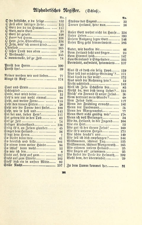 Perlen und Blüthen: Liederbuch zum Gebrauch in der Deutsch-Amerikanischen Sonntags-Schule page 189