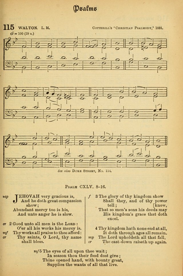 The Presbyterian Book of Praise: approved and commended by the General Assembly of the Presbyterian Church in Canada; With tunes; Part I. Selections from the Psalter. Part II. The Hymnal, rev, and en. page 109