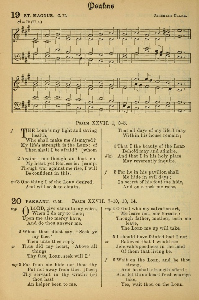 The Presbyterian Book of Praise: approved and commended by the General Assembly of the Presbyterian Church in Canada; With tunes; Part I. Selections from the Psalter. Part II. The Hymnal, rev, and en. page 20
