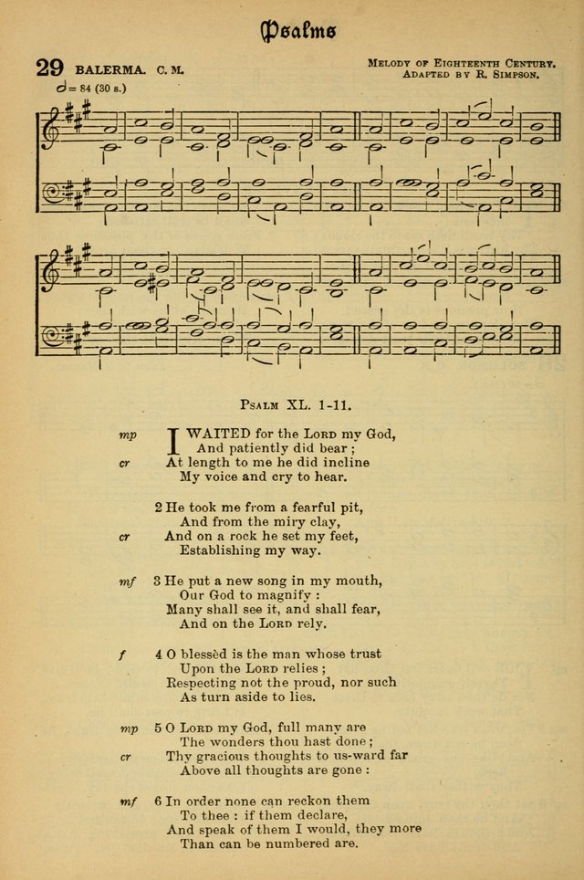 The Presbyterian Book of Praise: approved and commended by the General Assembly of the Presbyterian Church in Canada; With tunes; Part I. Selections from the Psalter. Part II. The Hymnal, rev, and en. page 28