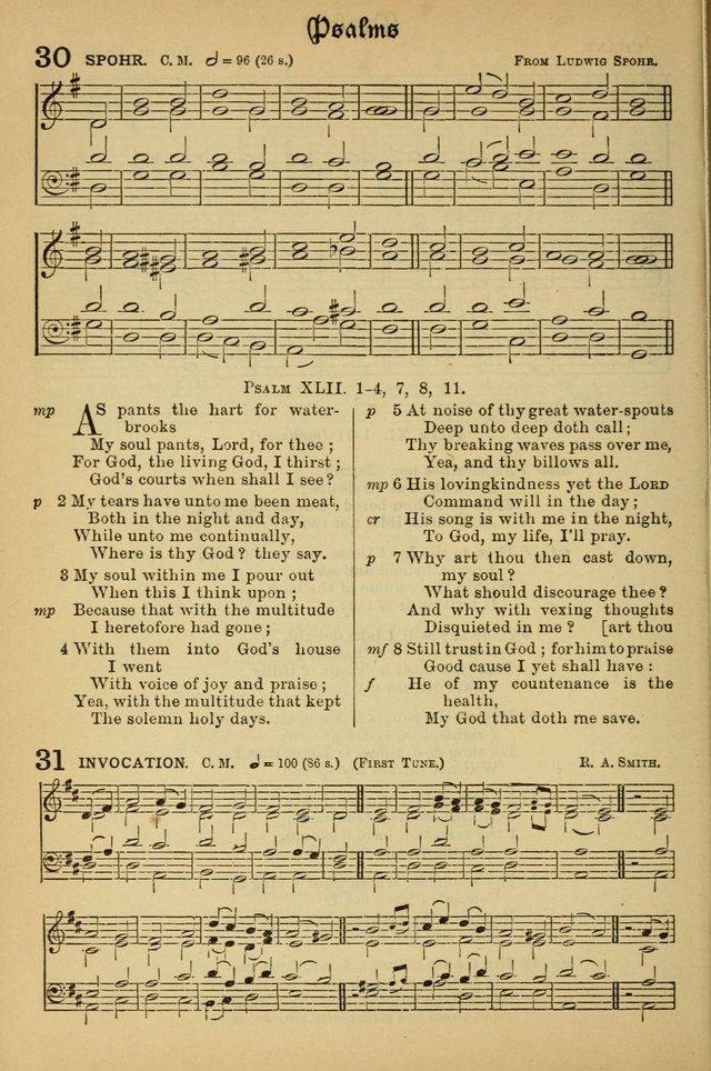 The Presbyterian Book of Praise: approved and commended by the General Assembly of the Presbyterian Church in Canada; With tunes; Part I. Selections from the Psalter. Part II. The Hymnal, rev, and en. page 30