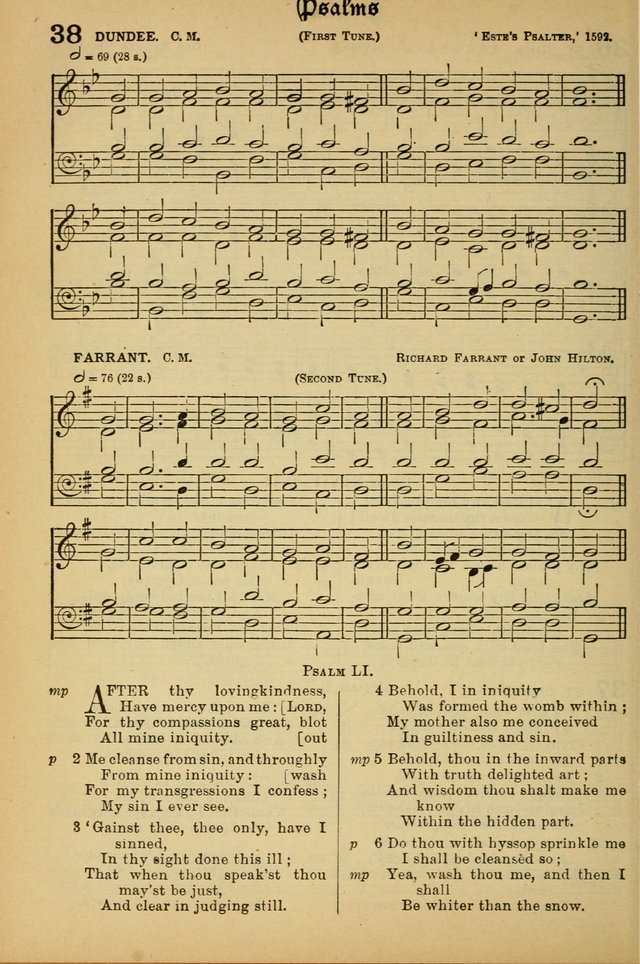 The Presbyterian Book of Praise: approved and commended by the General Assembly of the Presbyterian Church in Canada; With tunes; Part I. Selections from the Psalter. Part II. The Hymnal, rev, and en. page 38