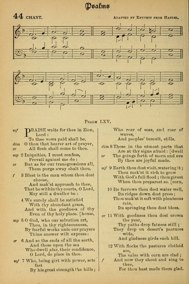 The Presbyterian Book of Praise: approved and commended by the General Assembly of the Presbyterian Church in Canada; With tunes; Part I. Selections from the Psalter. Part II. The Hymnal, rev, and en. page 44