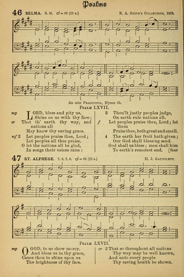 The Presbyterian Book of Praise: approved and commended by the General Assembly of the Presbyterian Church in Canada; With tunes; Part I. Selections from the Psalter. Part II. The Hymnal, rev, and en. page 46