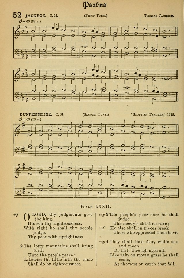 The Presbyterian Book of Praise: approved and commended by the General Assembly of the Presbyterian Church in Canada; With tunes; Part I. Selections from the Psalter. Part II. The Hymnal, rev, and en. page 50