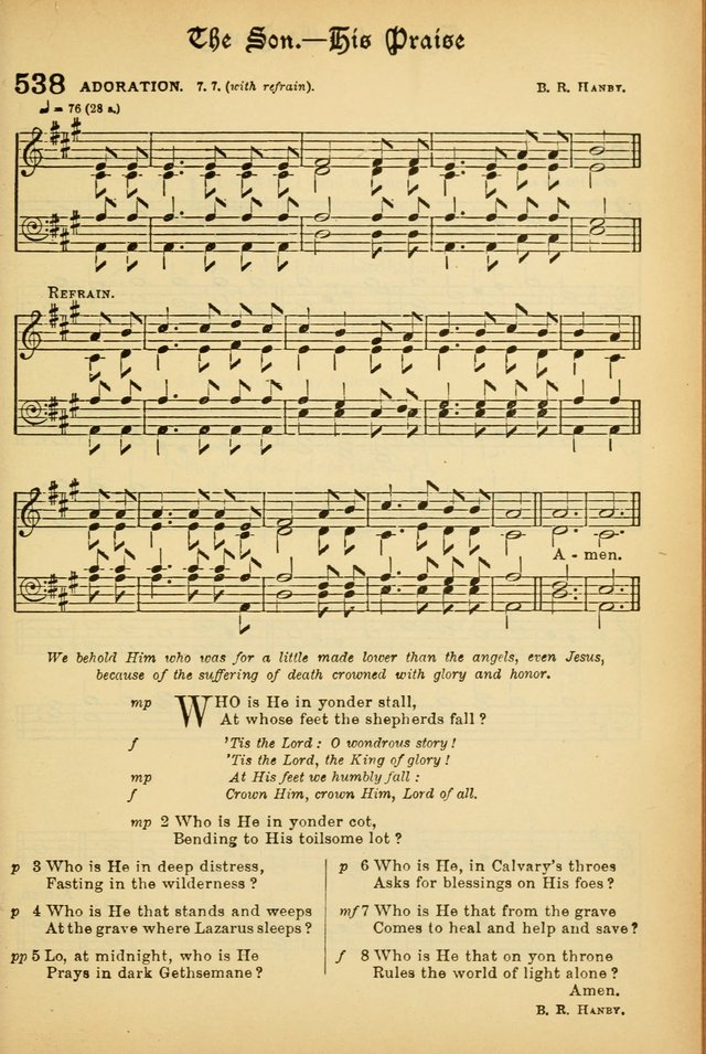 The Presbyterian Book of Praise: approved and commended by the General Assembly of the Presbyterian Church in Canada; With tunes; Part I. Selections from the Psalter. Part II. The Hymnal, rev, and en. page 725