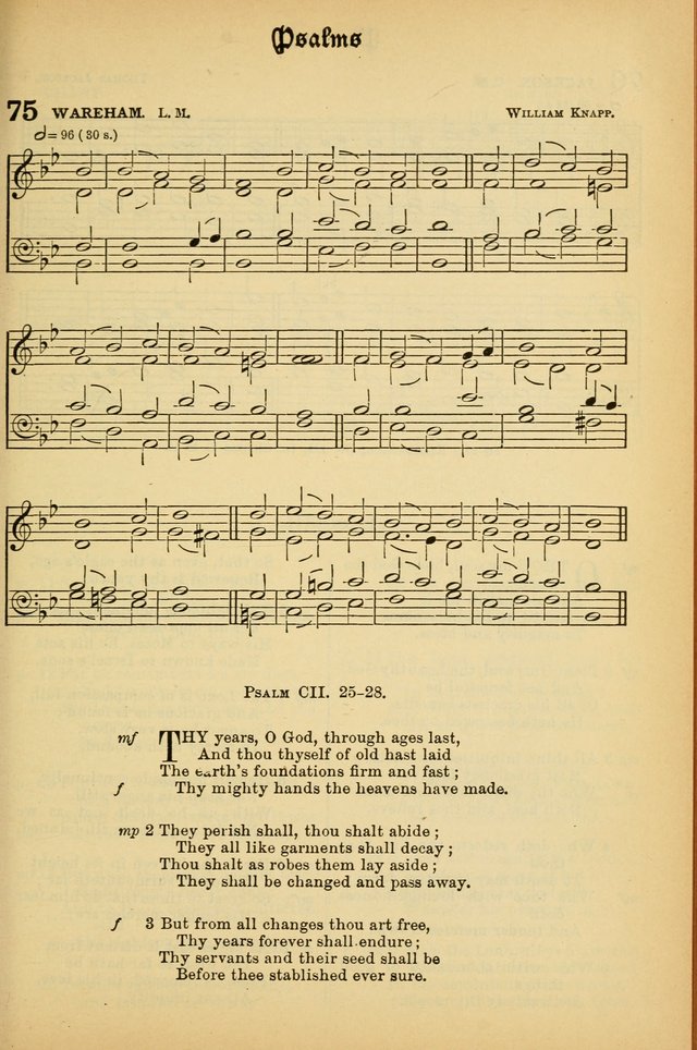 The Presbyterian Book of Praise: approved and commended by the General Assembly of the Presbyterian Church in Canada; With tunes; Part I. Selections from the Psalter. Part II. The Hymnal, rev, and en. page 73
