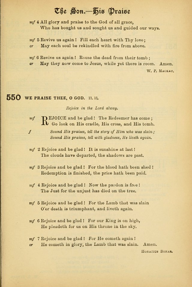 The Presbyterian Book of Praise: approved and commended by the General Assembly of the Presbyterian Church in Canada; With tunes; Part I. Selections from the Psalter. Part II. The Hymnal, rev, and en. page 741
