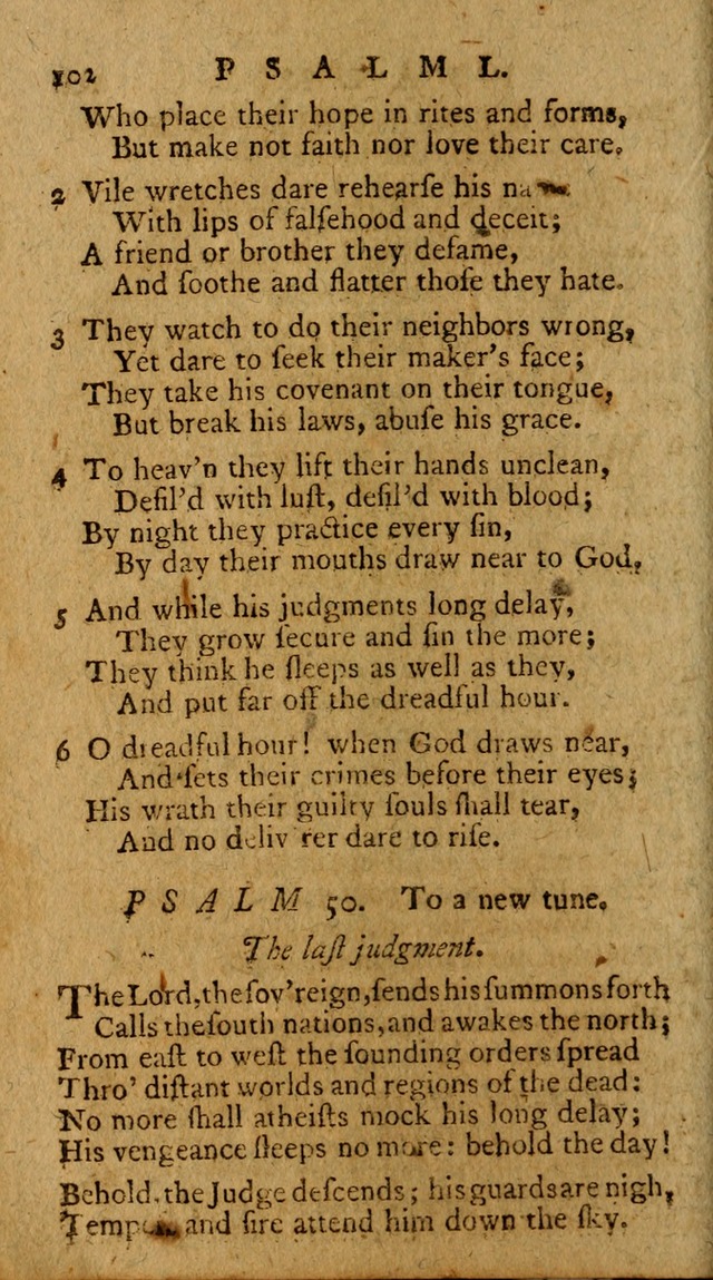 Psalms, carefully suited to the Christian worship in the United States of America: being an improvement of the old version of the Psalms of David ; allowed by the reverend Synod of New York and Philad page 102