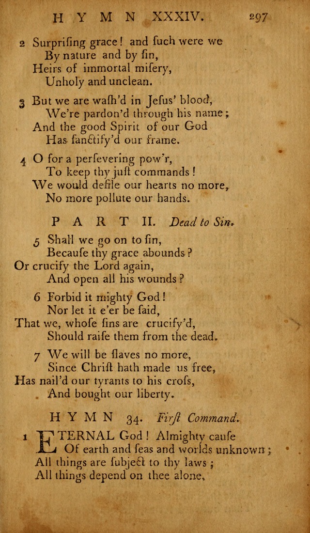 The Psalms of David: with hymns and spiritual songs: also, the catechism, confession of faith, and liturgy of the Reformed Church in the Netherlands page 297