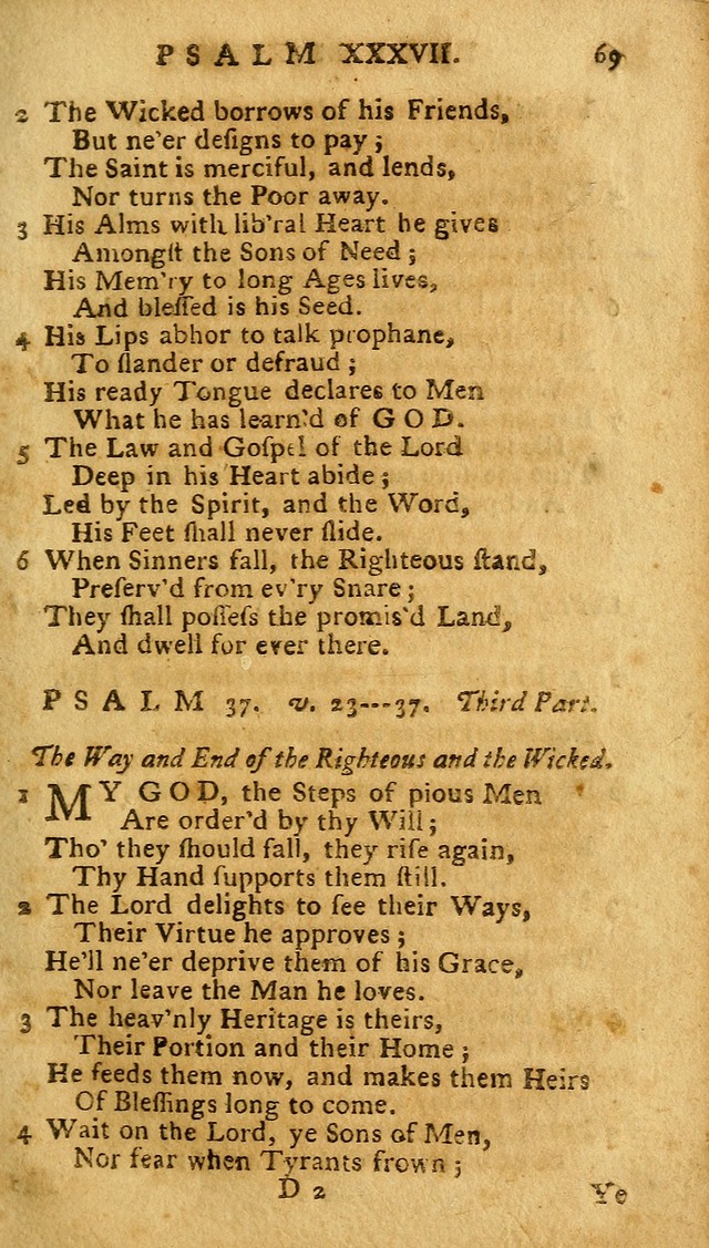The Psalms of David: imitated in the language of the New Testament. page 69