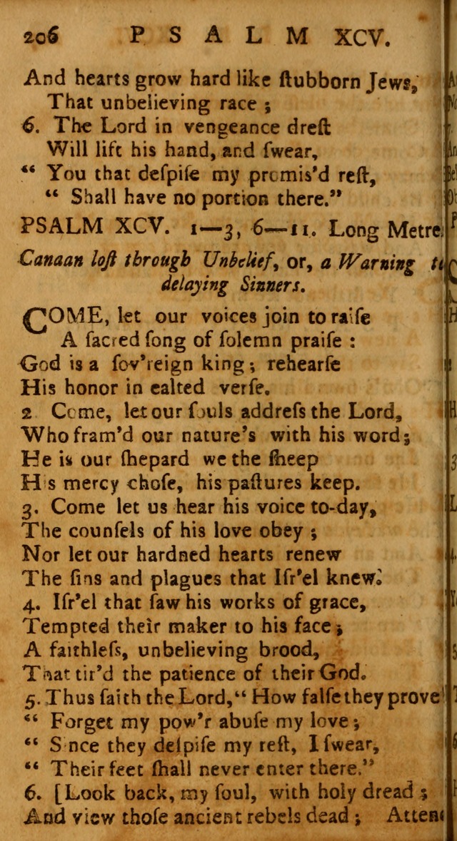 The Psalms of David: imitated in the language of the New Testament, and applied to the Christian state and worship page 206