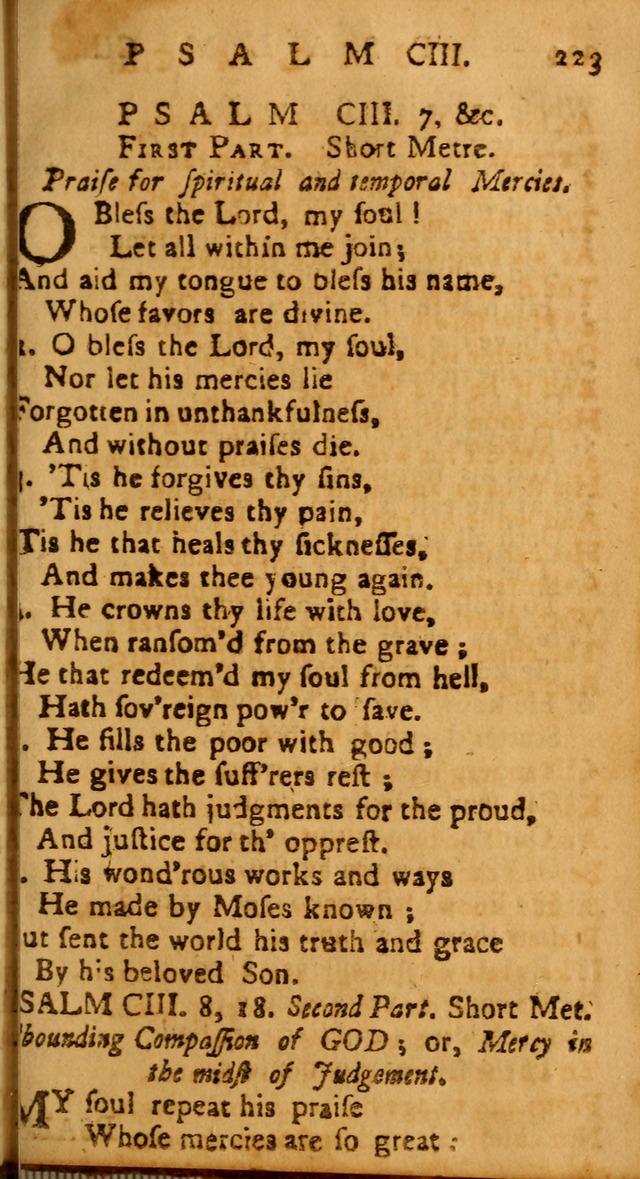 The Psalms of David: imitated in the language of the New Testament, and applied to the Christian state and worship page 223