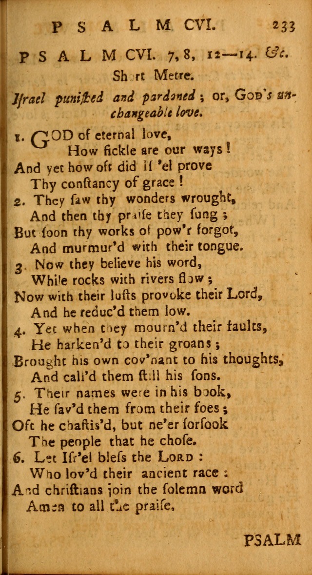 The Psalms of David: imitated in the language of the New Testament, and applied to the Christian state and worship page 233