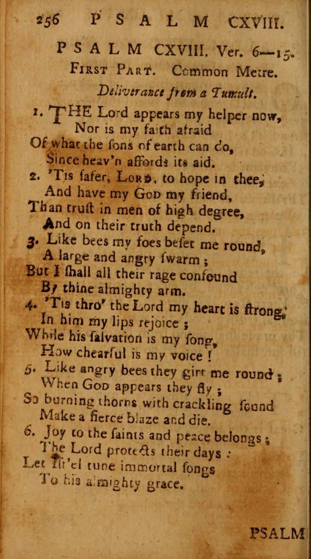 The Psalms of David: imitated in the language of the New Testament, and applied to the Christian state and worship page 256