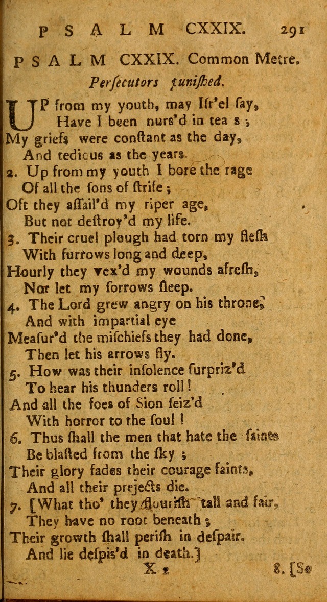 The Psalms of David: imitated in the language of the New Testament, and applied to the Christian state and worship page 291