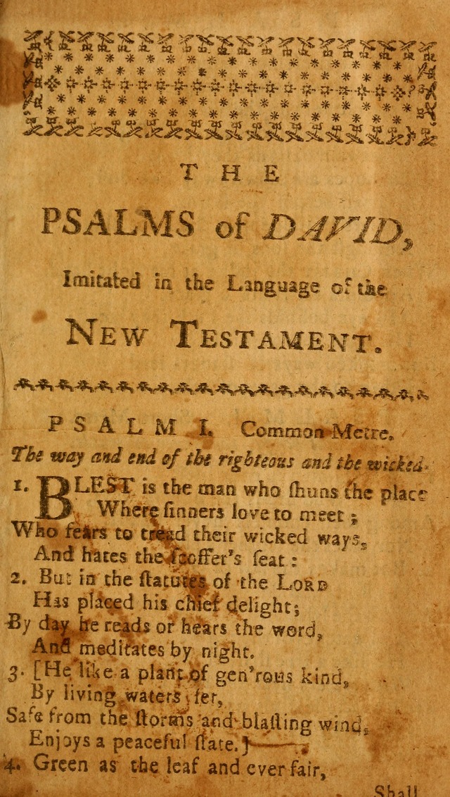 The Psalms of David: imitated in the language of the New Testament, and applied to the Christian state and worship page 3