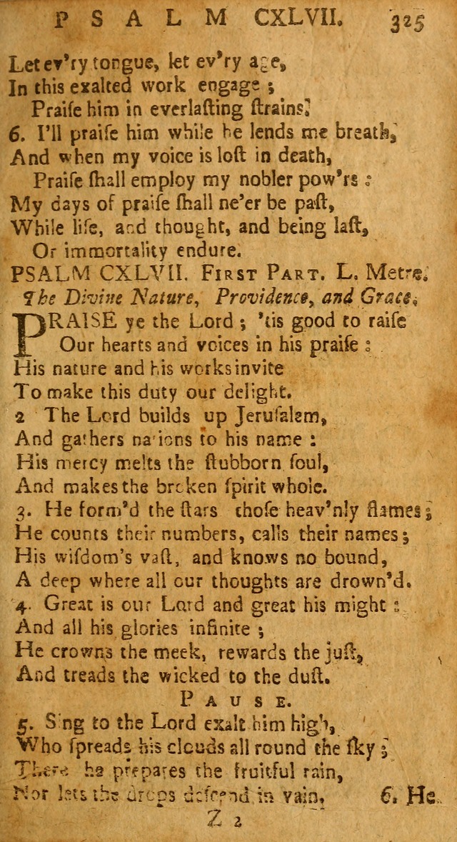 The Psalms of David: imitated in the language of the New Testament, and applied to the Christian state and worship page 325