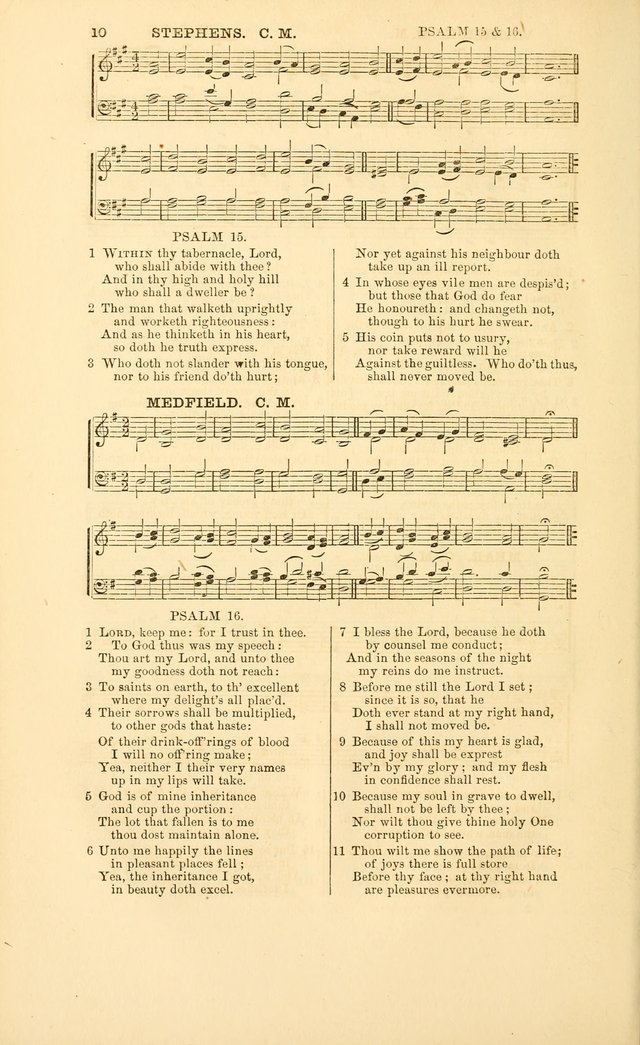 The Psalms of David: with a selection of standard music appropriately arranged according to sentiment of each Psalm or portion of Psalm (8th ed.) page 10