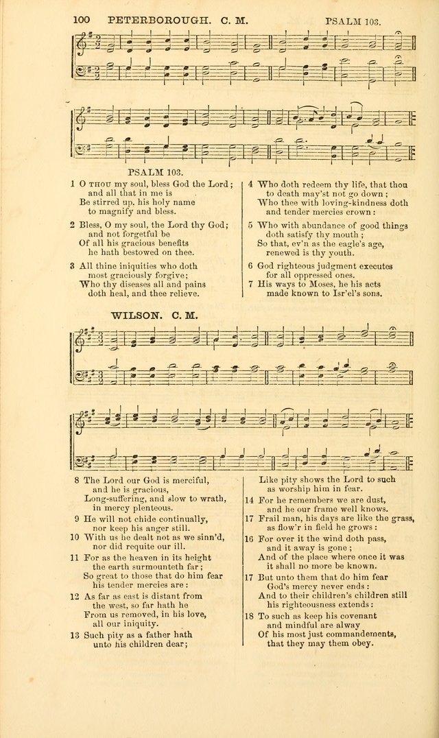 The Psalms of David: with a selection of standard music appropriately arranged according to sentiment of each Psalm or portion of Psalm (8th ed.) page 100