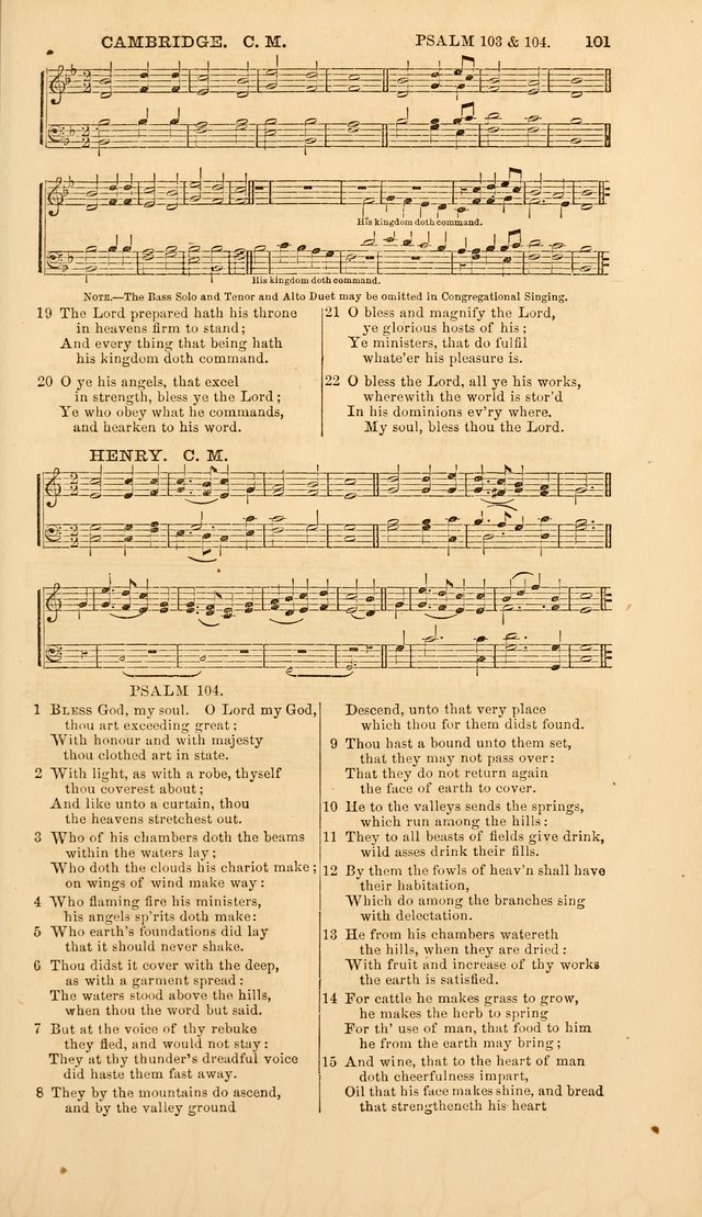 The Psalms of David: with a selection of standard music appropriately arranged according to sentiment of each Psalm or portion of Psalm (8th ed.) page 101