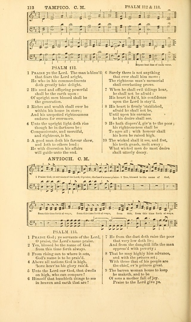 The Psalms of David: with a selection of standard music appropriately arranged according to sentiment of each Psalm or portion of Psalm (8th ed.) page 112