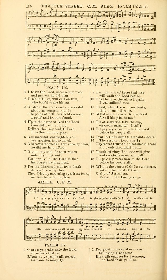 The Psalms of David: with a selection of standard music appropriately arranged according to sentiment of each Psalm or portion of Psalm (8th ed.) page 114