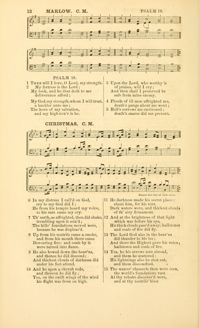 The Psalms of David: with a selection of standard music appropriately arranged according to sentiment of each Psalm or portion of Psalm (8th ed.) page 12