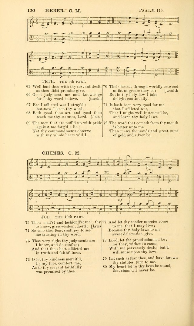 The Psalms of David: with a selection of standard music appropriately arranged according to sentiment of each Psalm or portion of Psalm (8th ed.) page 120