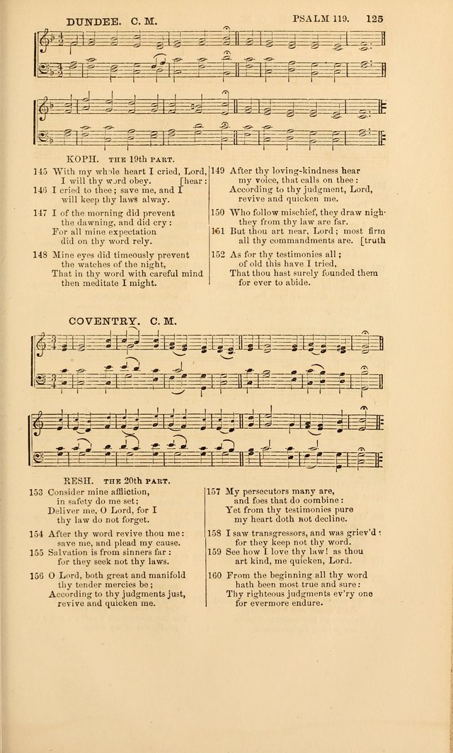 The Psalms of David: with a selection of standard music appropriately arranged according to sentiment of each Psalm or portion of Psalm (8th ed.) page 125