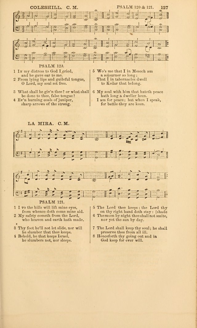 The Psalms of David: with a selection of standard music appropriately arranged according to sentiment of each Psalm or portion of Psalm (8th ed.) page 127