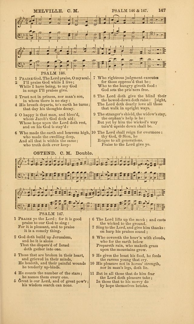The Psalms of David: with a selection of standard music appropriately arranged according to sentiment of each Psalm or portion of Psalm (8th ed.) page 147