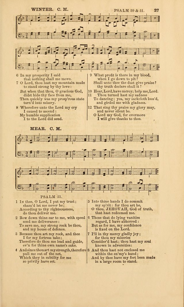 The Psalms of David: with a selection of standard music appropriately arranged according to sentiment of each Psalm or portion of Psalm (8th ed.) page 27