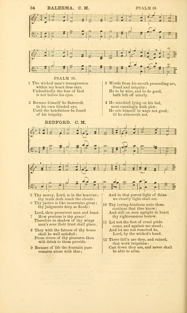 The Psalms of David: with a selection of standard music appropriately arranged according to sentiment of each Psalm or portion of Psalm (8th ed.) page 34