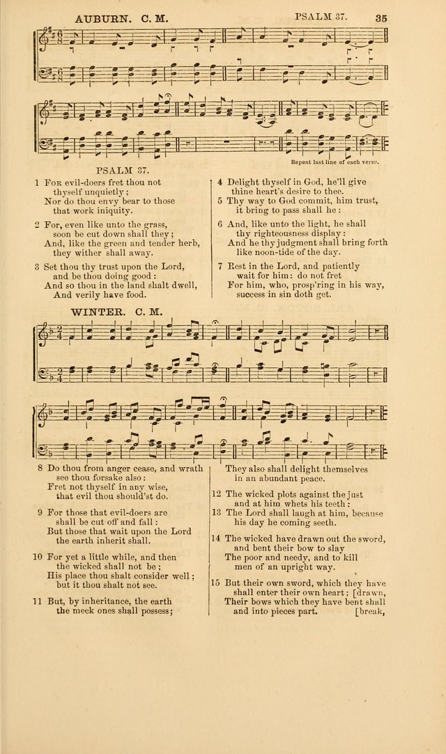 The Psalms of David: with a selection of standard music appropriately arranged according to sentiment of each Psalm or portion of Psalm (8th ed.) page 35