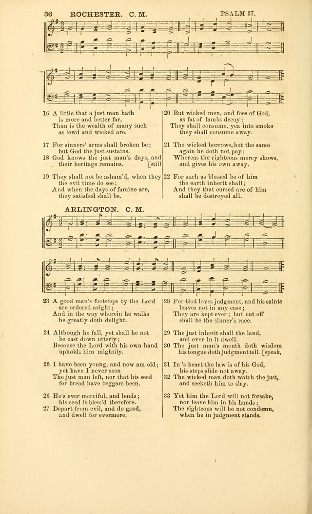 The Psalms of David: with a selection of standard music appropriately arranged according to sentiment of each Psalm or portion of Psalm (8th ed.) page 36