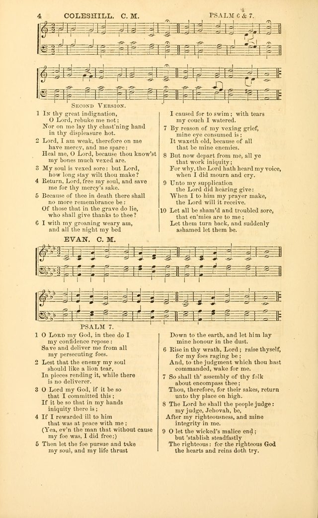 The Psalms of David: with a selection of standard music appropriately arranged according to sentiment of each Psalm or portion of Psalm (8th ed.) page 4