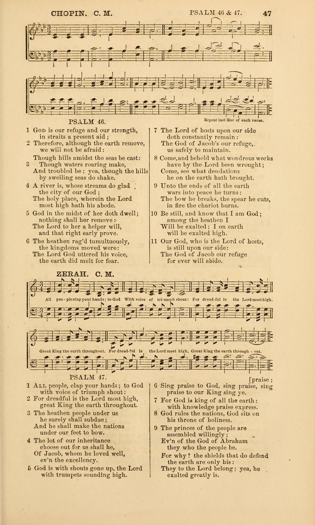 The Psalms of David: with a selection of standard music appropriately arranged according to sentiment of each Psalm or portion of Psalm (8th ed.) page 47