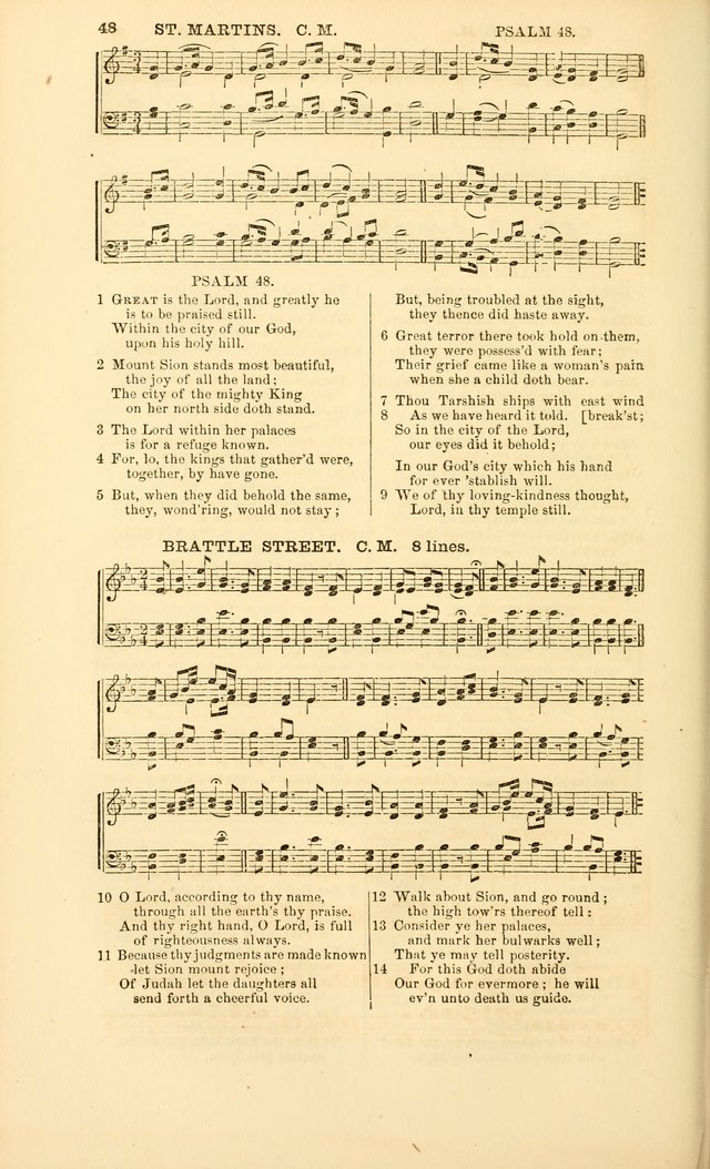 The Psalms of David: with a selection of standard music appropriately arranged according to sentiment of each Psalm or portion of Psalm (8th ed.) page 48